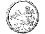 Coin showing Diana